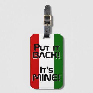 Etiqueta De Bagagem Patrimônio Funny da Bandeira Nacional do Tajiquist