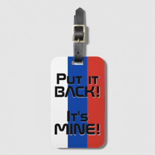 Etiqueta De Bagagem Patriota Funerário da Bandeira Nacional Russa