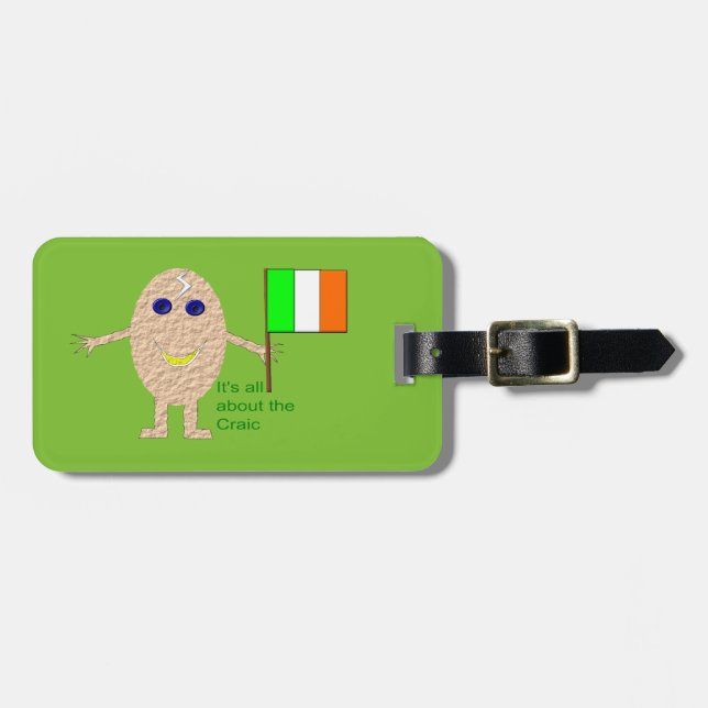 Etiqueta De Bagagem Patriotic Irish Egg Custom (Frente Horizontal)