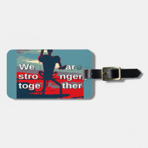 Etiqueta De Bagagem Patriotic USA Hope Graphic Art Impressão Design