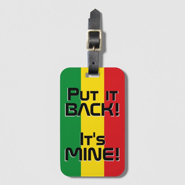 Etiqueta De Bagagem Patriótico da Bandeira Nacional da Etiópia (Frente Vertical)