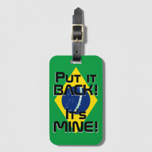 Etiqueta De Bagagem Patriótico da Bandeira Nacional do Brasil