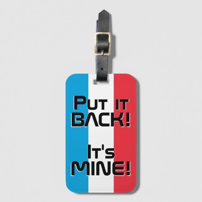 Etiqueta De Bagagem Patriótico da Bandeira Nacional do Luxemburgo (Frente Vertical)