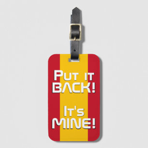 Etiqueta De Bagagem Patriótico de Bandeira Nacional da espanha