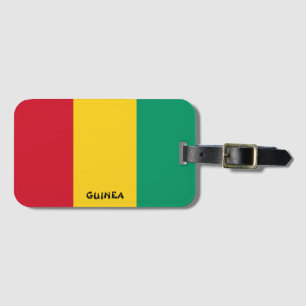 Etiqueta De Bagagem Patriótico de Bandeira Nacional da Guiné