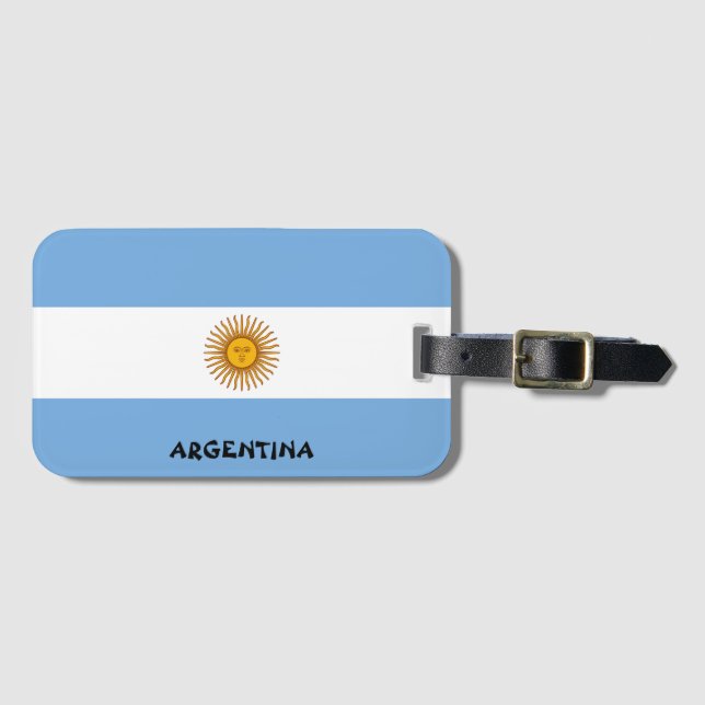 Etiqueta De Bagagem Patriótico Nacional da Argentina (Frente Horizontal)