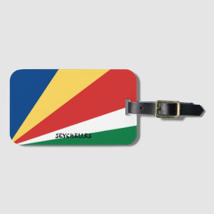 Etiqueta De Bagagem Patriótico Nacional da Bandeira das Seicheles