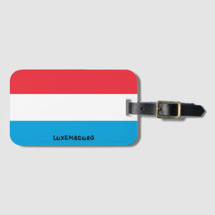 Etiqueta De Bagagem Patriótico Nacional da Bandeira do Luxemburgo