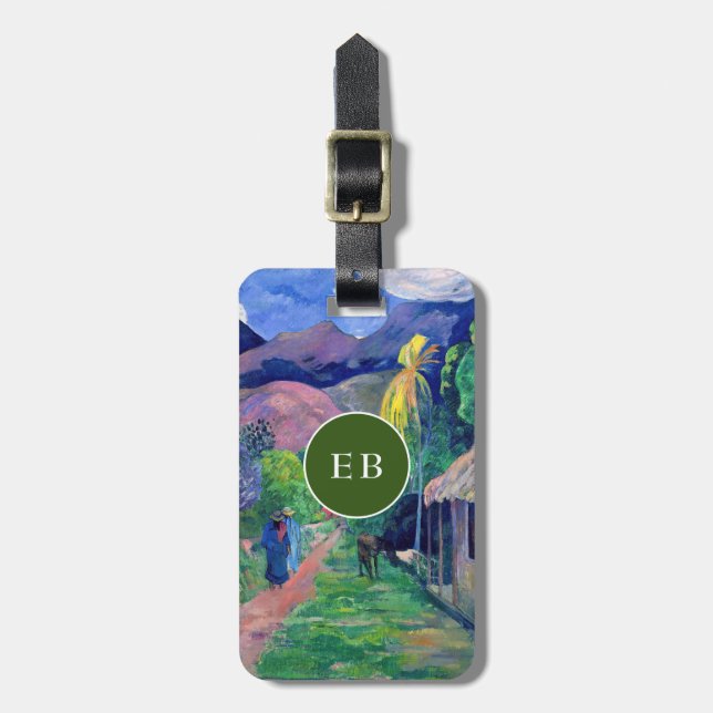 Etiqueta De Bagagem Paul Gauguin - Rua no Taiti (Frente Vertical)