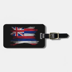 Etiqueta De Bagagem pavilhão do Havaí pincel derrubada derrame, bandei