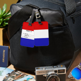 Etiqueta De Bagagem Pavilhão Personalizado Da Marca De Bagagem Frances