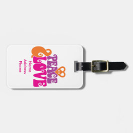 ETIQUETA DE BAGAGEM PAZ & AMOR