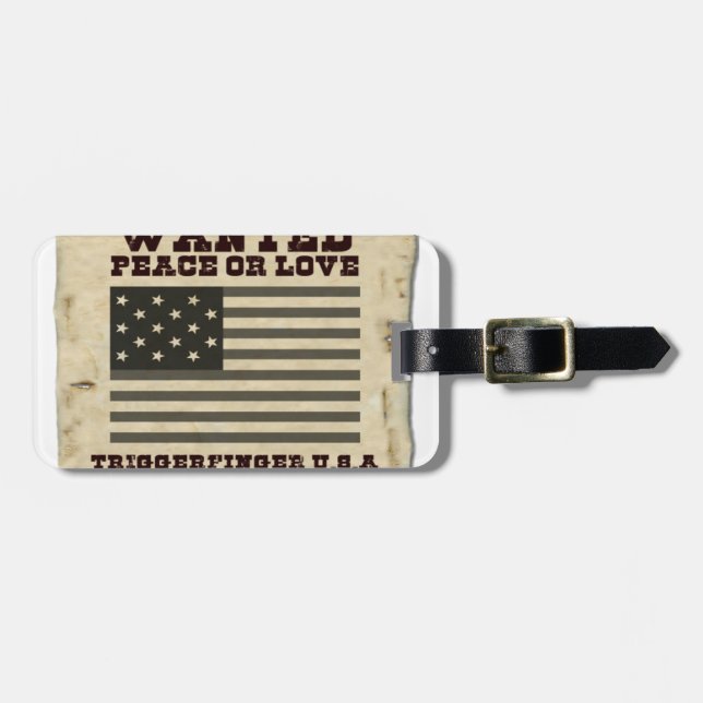 Etiqueta De Bagagem Paz desejada (Frente Horizontal)