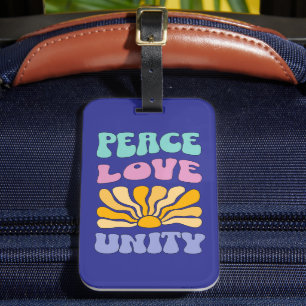 Etiqueta De Bagagem Paz e Amor Unidade