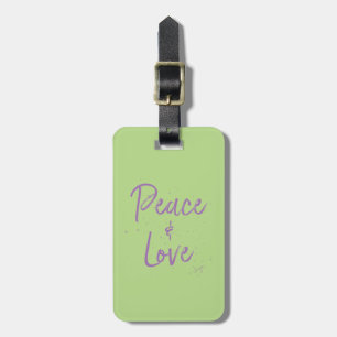 Etiqueta De Bagagem PEACE-and-Love-Purple