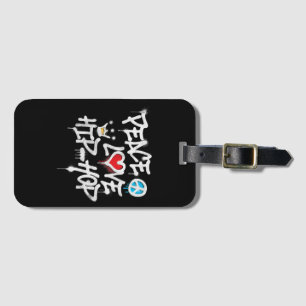 Etiqueta De Bagagem Peace Love Hip Hop Dancing