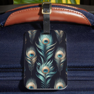 Etiqueta De Bagagem Peacock Plumes