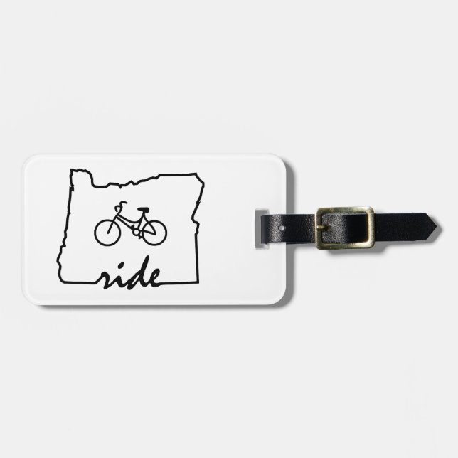 Etiqueta De Bagagem Pedale pelo Oregon (Ciclismo) (Frente Horizontal)