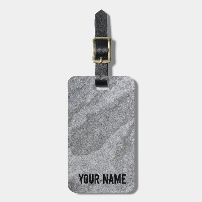 Etiqueta De Bagagem Pedra de cinza granito (Frente Vertical)