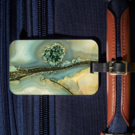 Etiqueta De Bagagem pedra dentro a semirprecioso