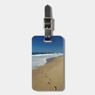 Etiqueta De Bagagem Pegadas na Praia, Mabibi, Thongaland