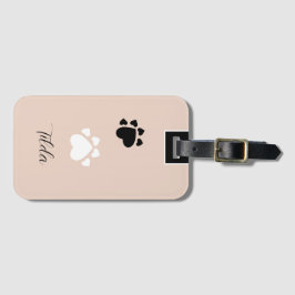 Etiqueta De Bagagem Peitos de Coração Cachorros Personalizados