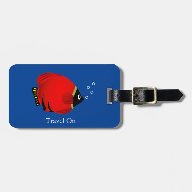 Etiqueta De Bagagem Peixe Dourado Personalizado (Frente Horizontal)