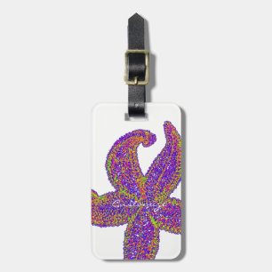 Etiqueta De Bagagem Peixe-estrela púrpura Thunder_Cove qualquer cor