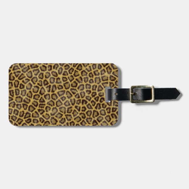 Etiqueta De Bagagem Pele do leopardo (Frente Horizontal)