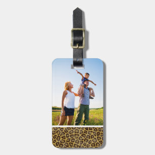 Etiqueta De Bagagem Pele do Leopardo Personalizado