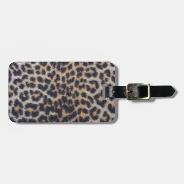 Etiqueta De Bagagem Pele-leopardo (Frente Horizontal)