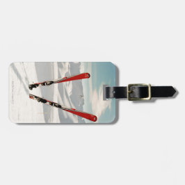 Etiqueta De Bagagem Pele Vermelha