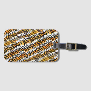 Etiqueta De Bagagem Peles de tigre com stripteza moderna Impressão ani