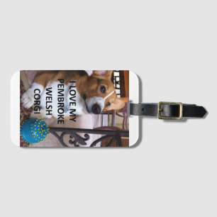 Etiqueta De Bagagem pembroke welsh corgi fawn love w pic