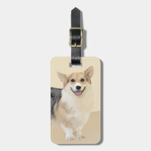 Etiqueta De Bagagem Pembroke Welsh Corgi - Pintura Original para Cacho