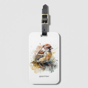 Etiqueta De Bagagem pequena faísca bonitinha em aquarela, personalizáv