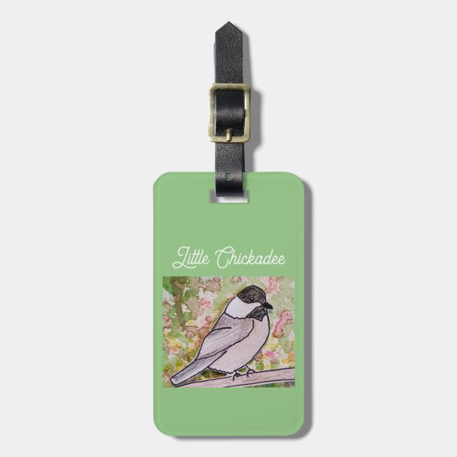 Etiqueta De Bagagem Pequeno Chickadee (Frente Vertical)