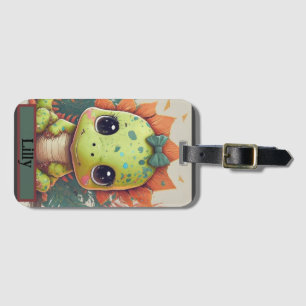 Etiqueta De Bagagem Pequeno Dino Explorer: Roar com Confiança!