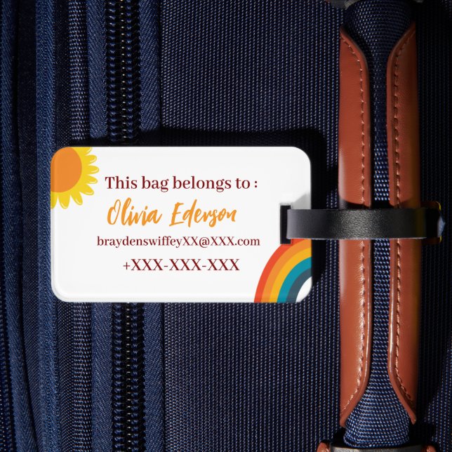 Etiqueta De Bagagem Pequeno Sol Personalizado (Verso Insitu 2)