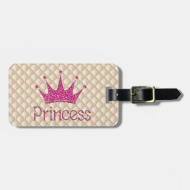 Etiqueta De Bagagem Pérolas Charmosas e Elegantes, Tiara, Princesa, Br
