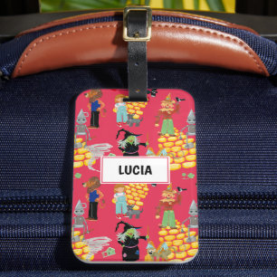 Etiqueta De Bagagem Personagens engraçados de vermelho