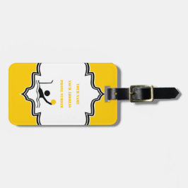 Etiqueta De Bagagem Personalidade de silhueta preta do jogador de polo