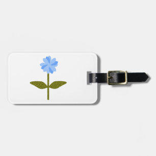 Etiqueta de Bagagem Personalizada Bonito Azul de D