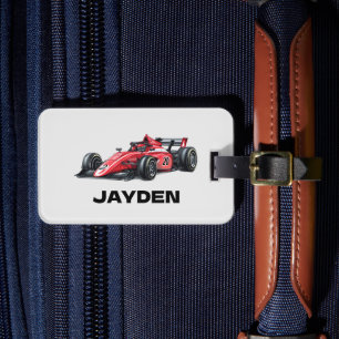 Etiqueta de Bagagem Personalizada Carro de Corrida