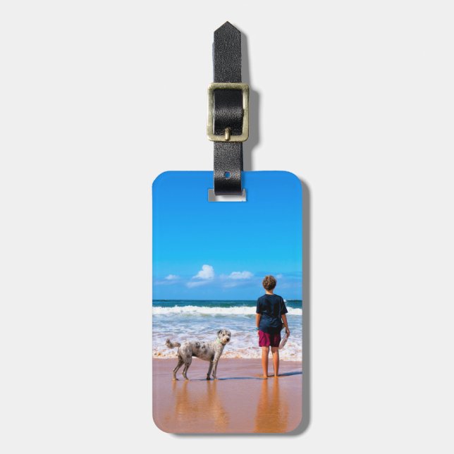 Etiqueta de Bagagem Personalizada com as Fotografi (Frente Vertical)