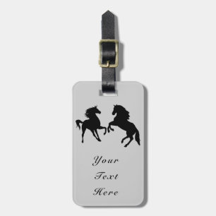 Etiqueta de Bagagem Personalizada com Cavalos Esco
