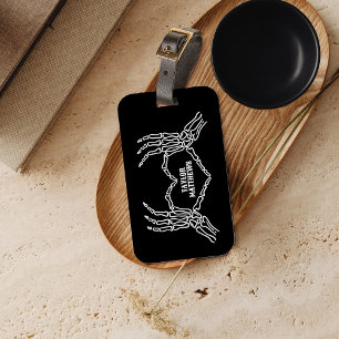 Etiqueta de Bagagem Personalizada com Mãos Cardíac