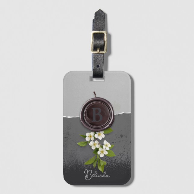Etiqueta de Bagagem Personalizada com Selo de Cera (Frente Vertical)