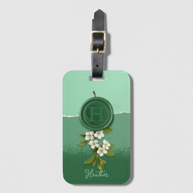 Etiqueta de Bagagem Personalizada com Selo de Cera (Frente Vertical)