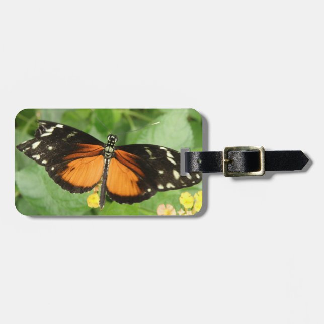 Etiqueta de Bagagem Personalizada da Borboleta de  (Frente Horizontal)